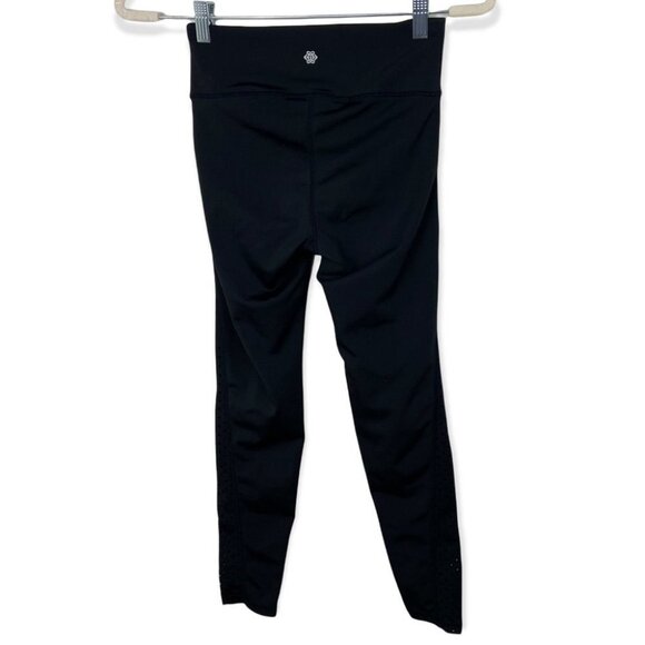 Nanette Lepore Black Mesh Panel Leggings High Rise Size Small Stretch High‎ Rise - Picture 4 of 12